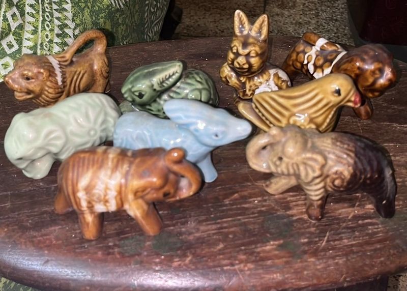 Vintage Ceramic Animal Figurines - Set of 9