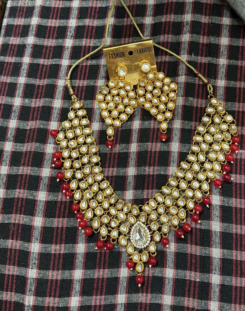 exclusive red Necklace &amp; Earring Set