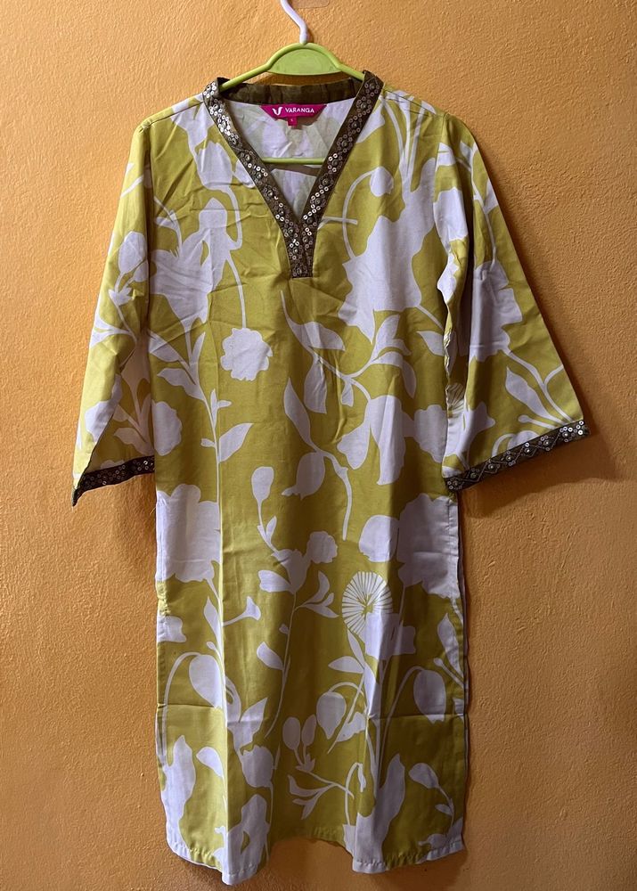 Varyami Yellow Floral Kurta