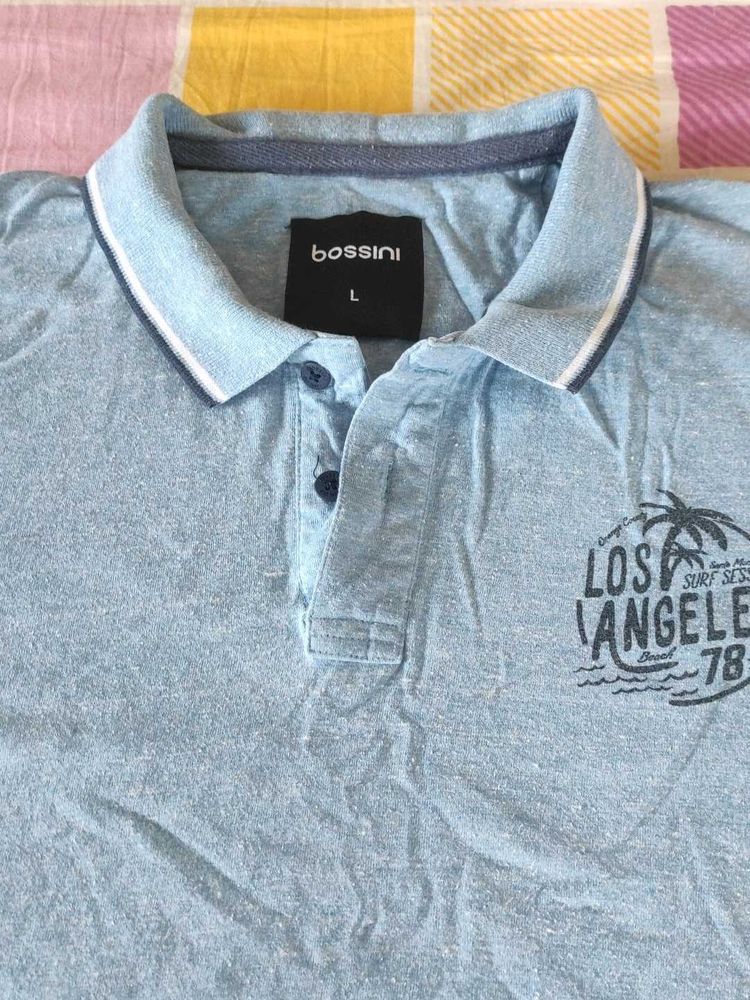 Stylish Blue Bossini Polo T-Shirt