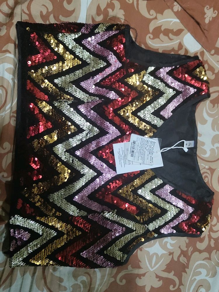 New Shimmer Crop Top