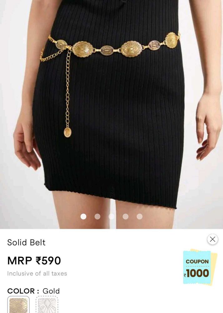 Elegant Gold Chain Belt
