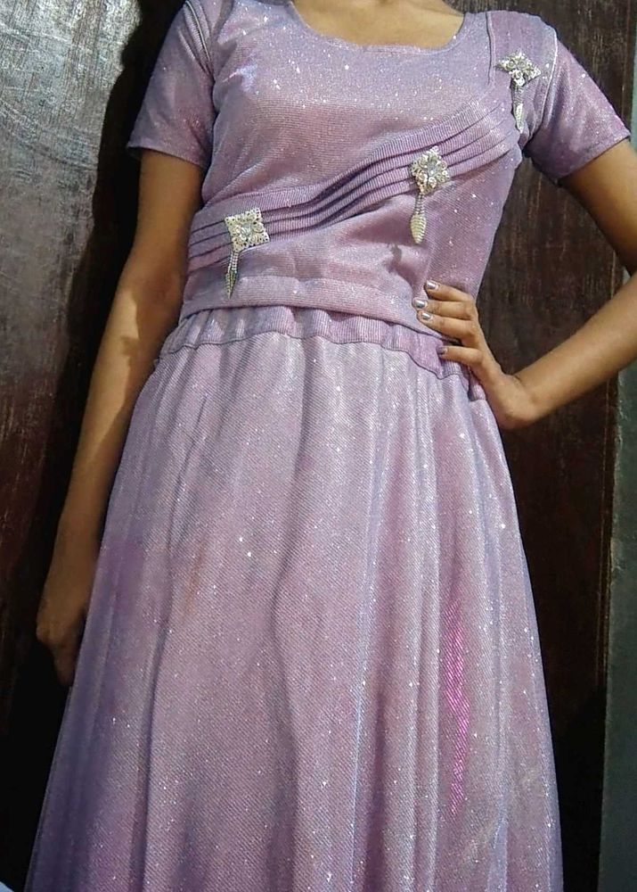 Sparkly Lavender Lehenga Choli Set