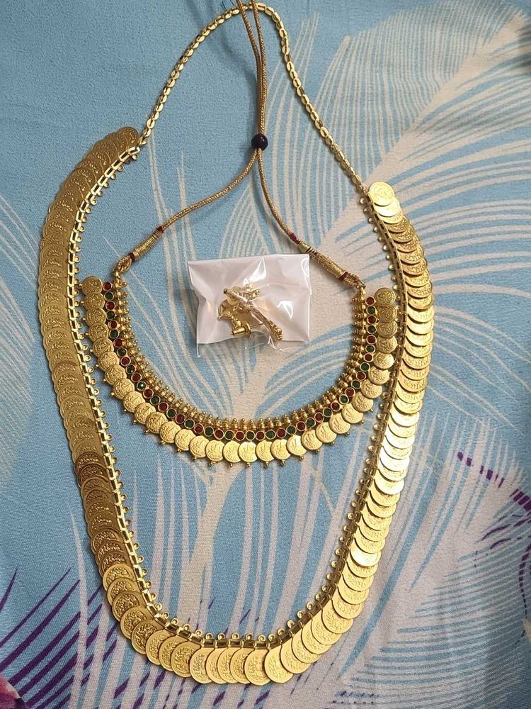 Traditional Gold Coin Necklace Set