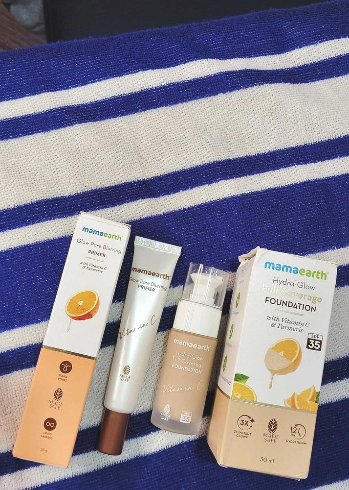 Combo Of Mamaearth Primer 🌷And Foundation ✨