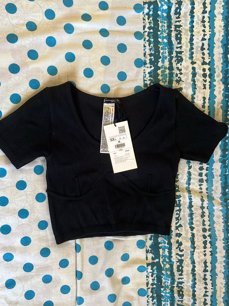 Zara Black Crop Top