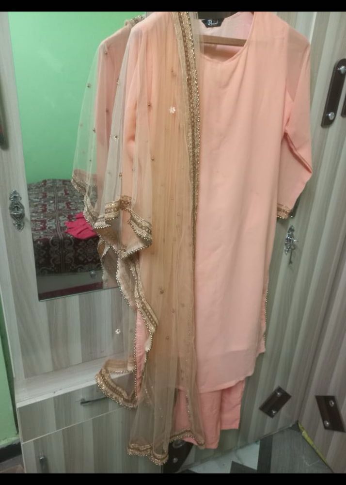 Ready-made dress with heavy pearl Dupatta