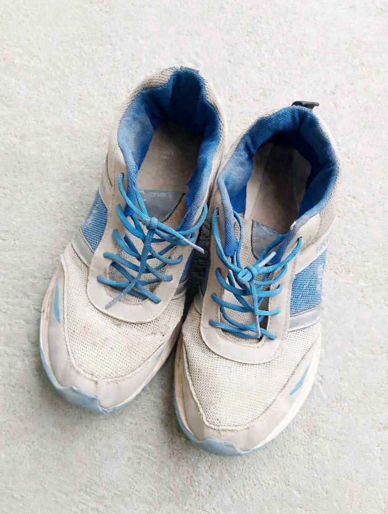 Blue &amp; White Athletic Sneakers