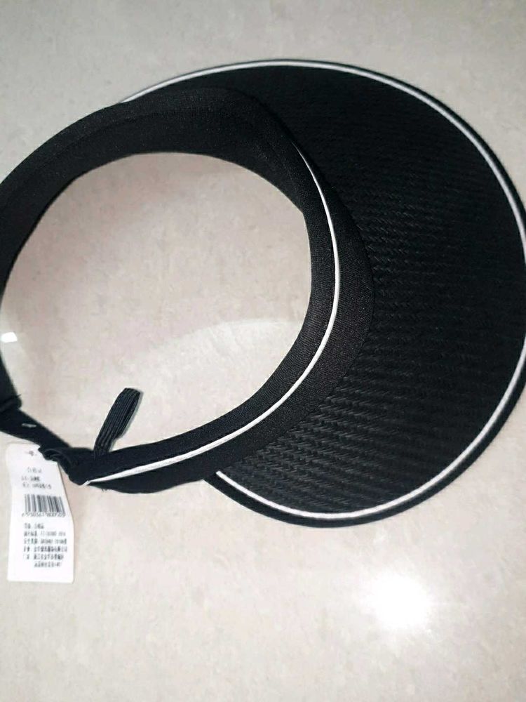 Sleek Black Visor Hat