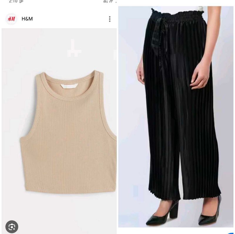 Chic Tank &amp; Pleated Pants Set