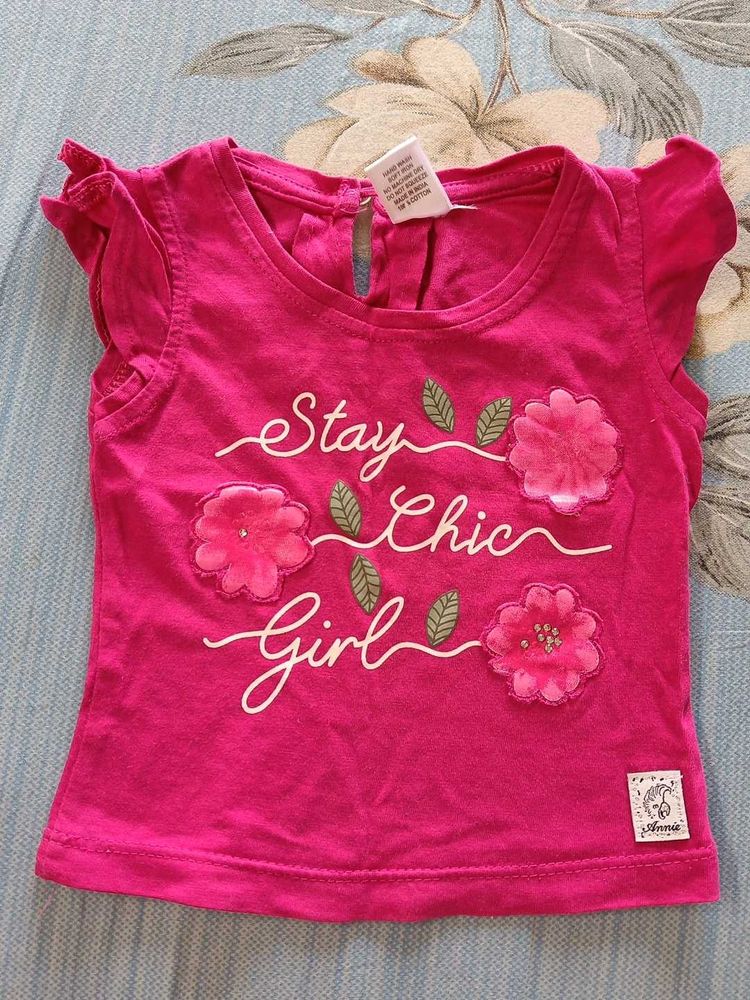 Cute Pink 'Stay Chic Girl' T-Shirt