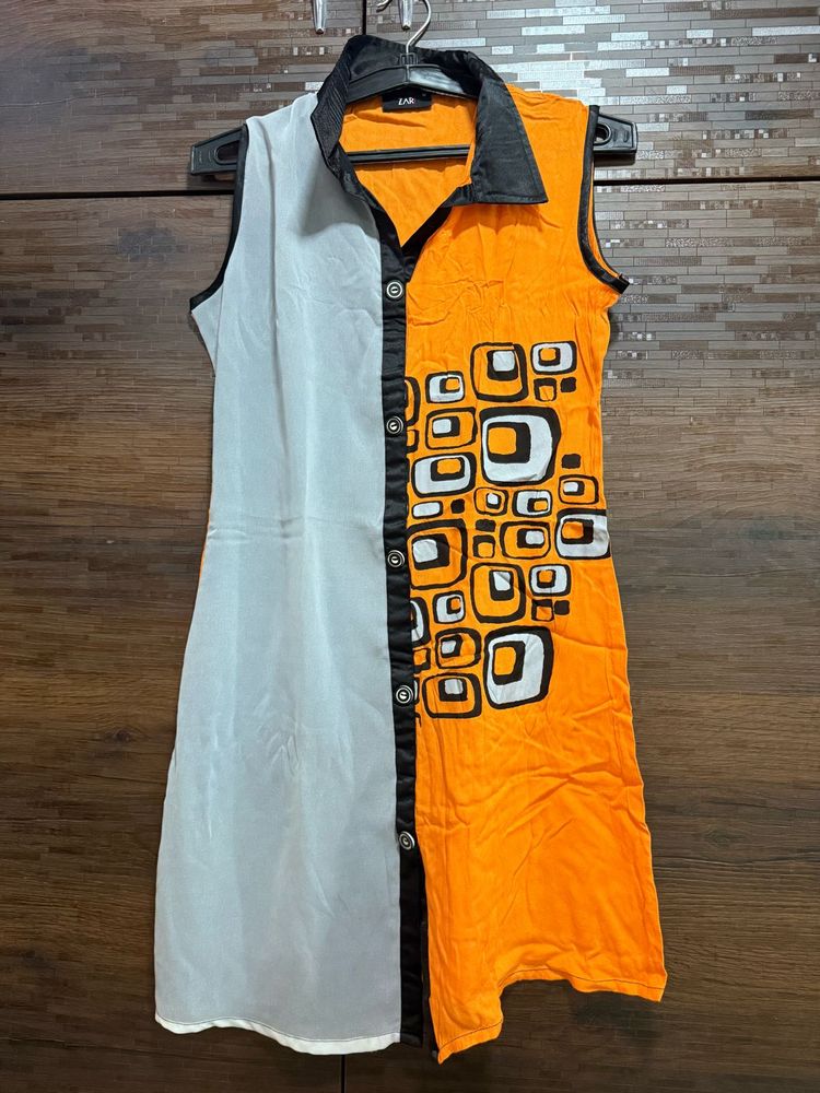 Funky Colorblock Sleeveless Dress