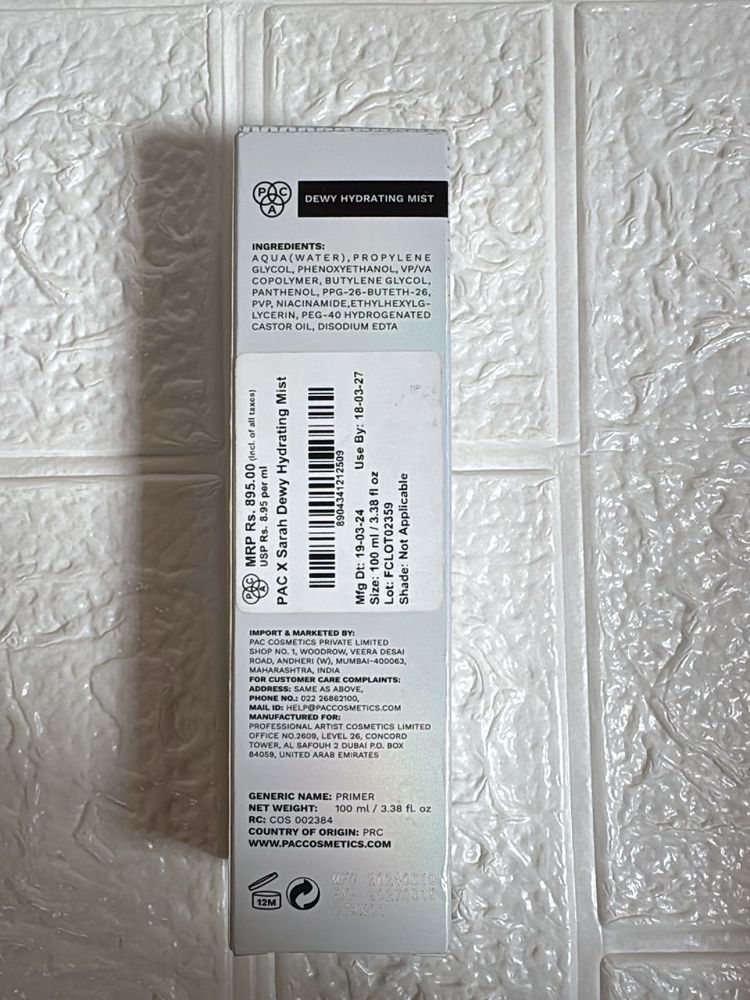 PAC Dewy Hydrating Mist
