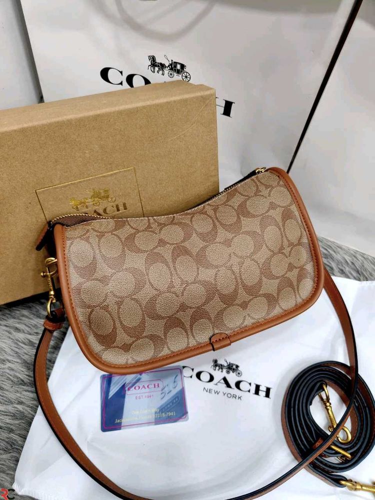 COACH* *SIGNATURE CANVAS MINI SHOULDER BAG*