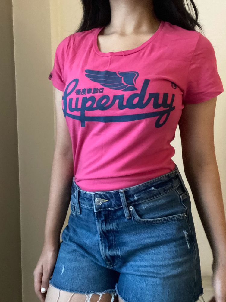 Pink Superdry Vintage Tee