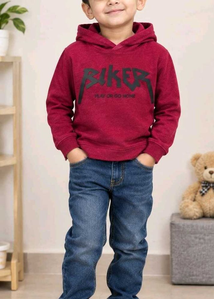 OVS Boys Cabernet Hoodie | BIKER Print