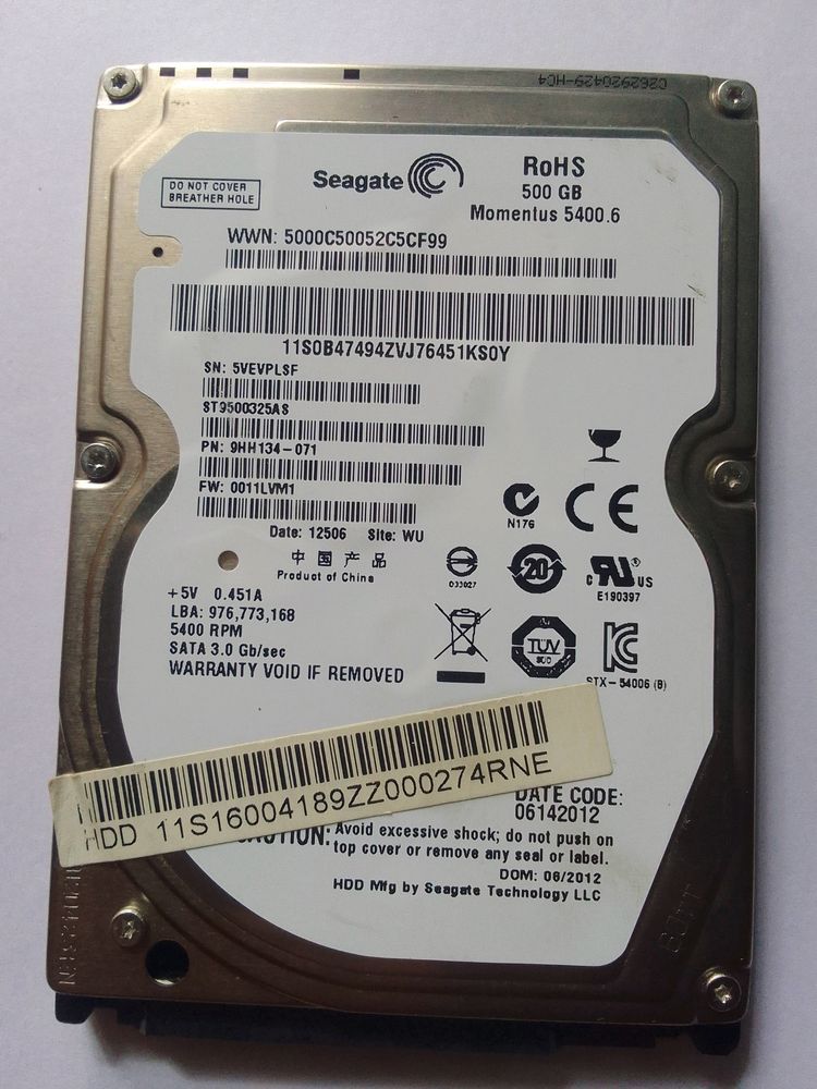 Seagate 500 GB Harddisk