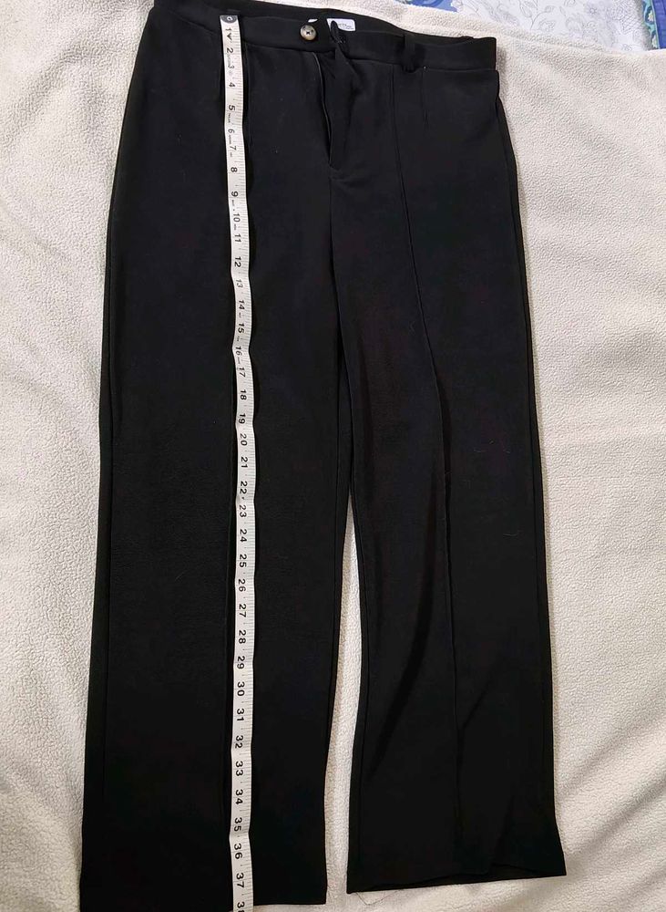 Classic Black formal high waist regular fit Pants