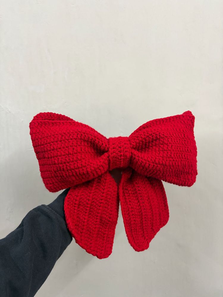 Red Crochet bow Bag