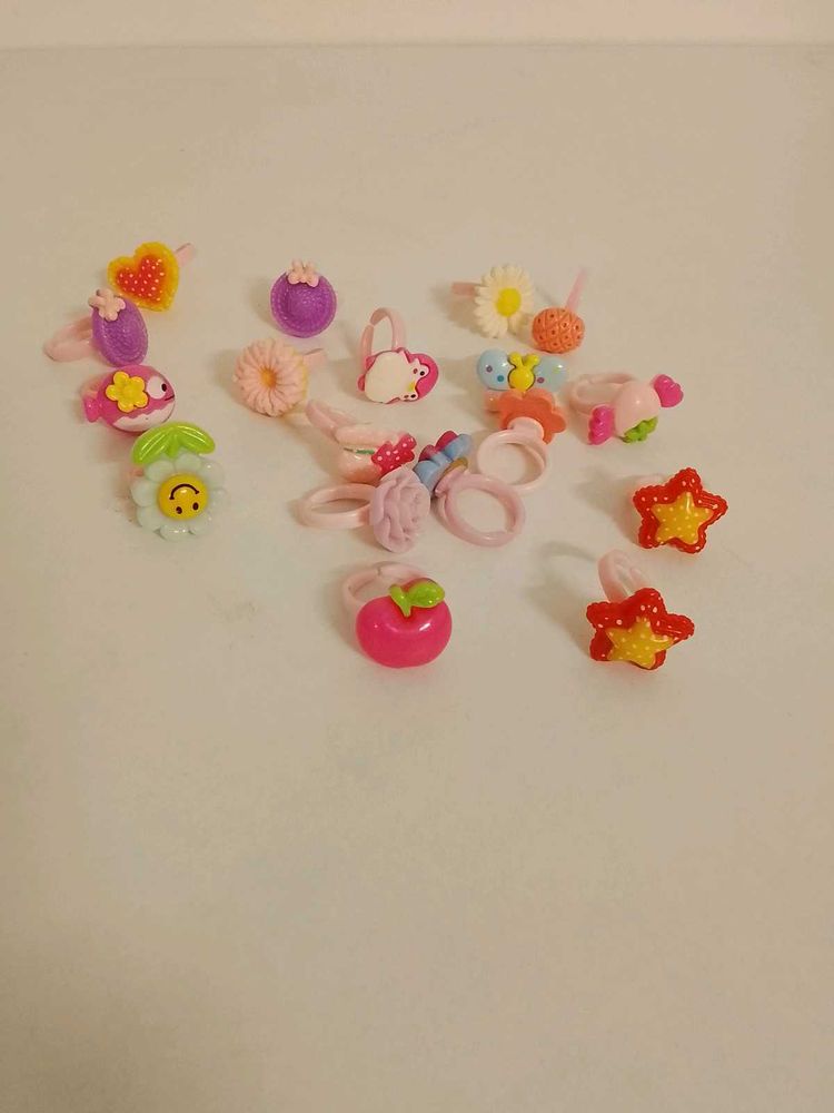 Cute Kids Rings Set &amp; Beads bracelet