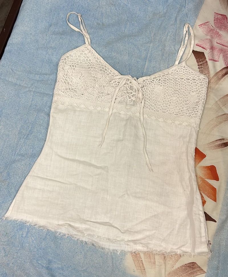 White Lace Cami Top
