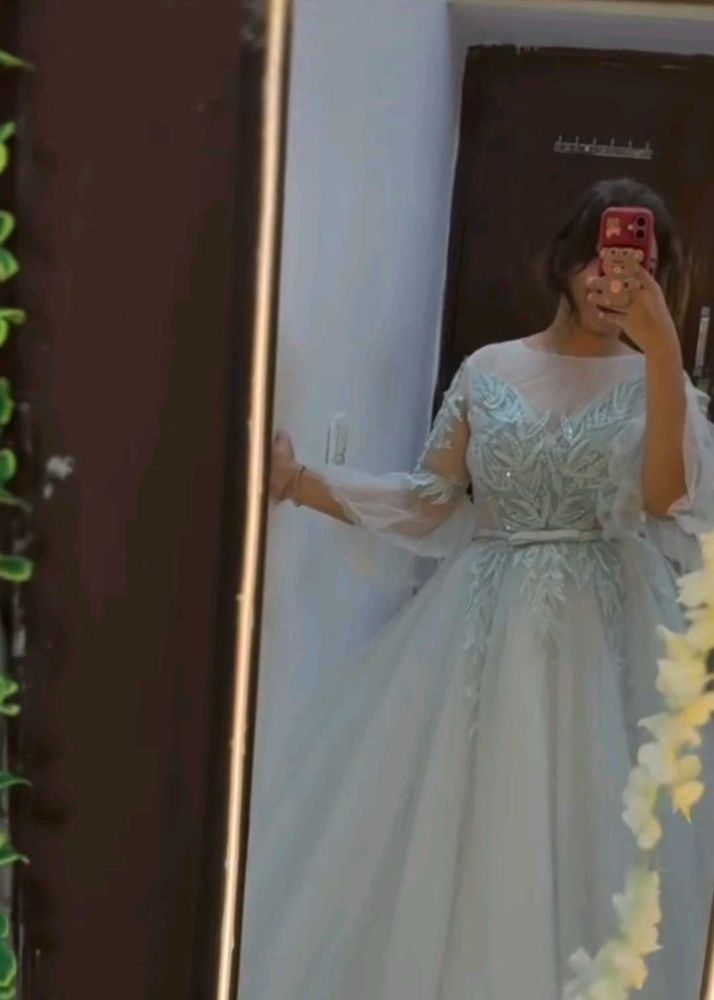 Beautiful Light Blue Embellished Gown