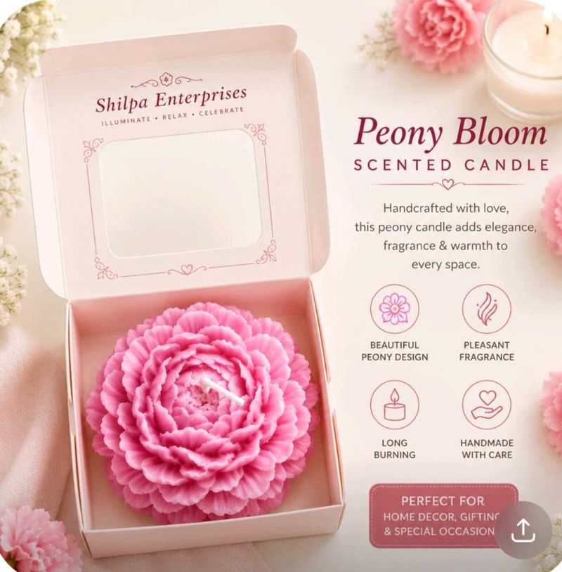 Peony Bloom Scented Candle