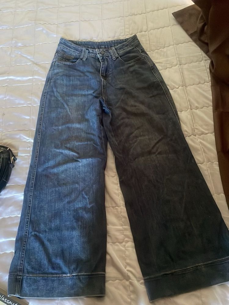 Wide Leg Denim Jeans