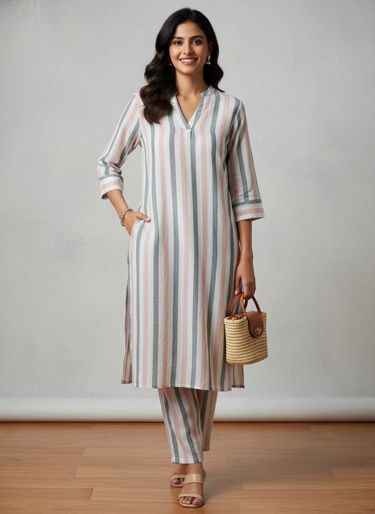 Striped Kurta and Pant Set