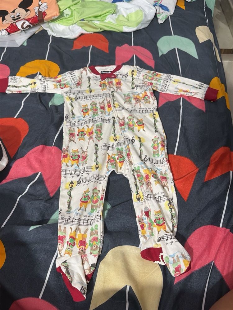 Cute Baby Sleepsuit with Musical Theme