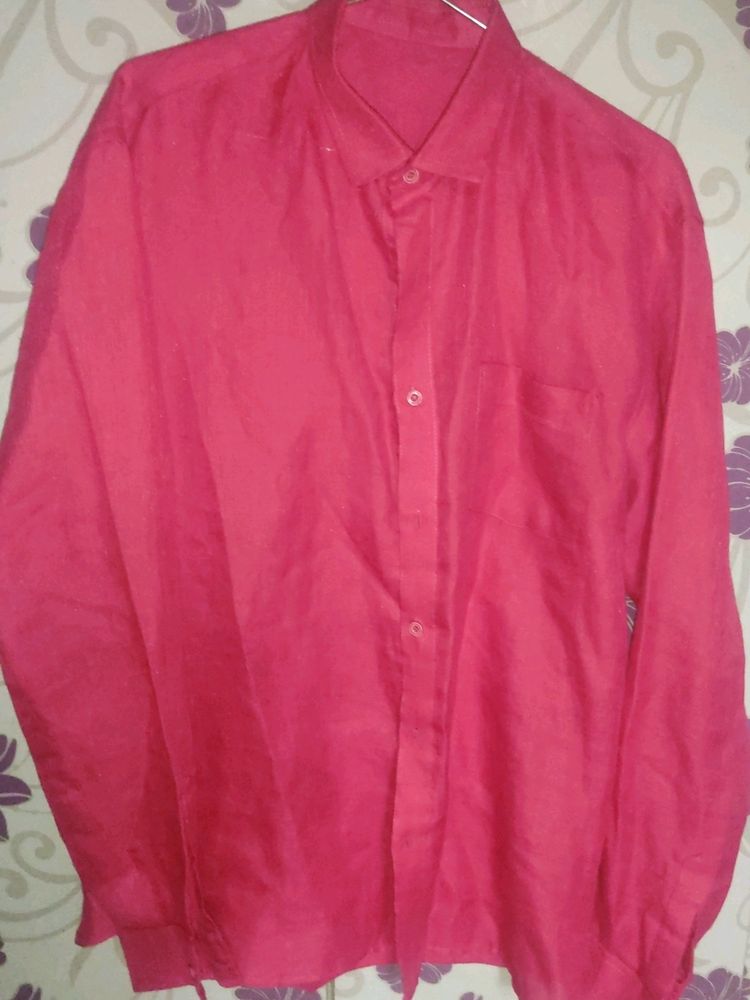 Red Button-Down Shirt