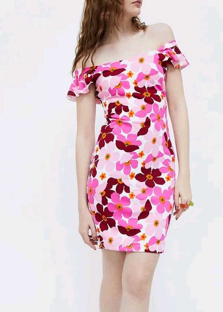 Floral Off-Shoulder Mini Dress