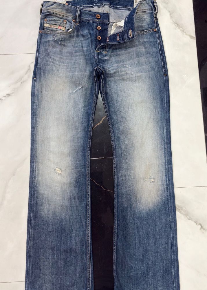 Diesel Men's Blue Denim Vintage Bootcut Jeans