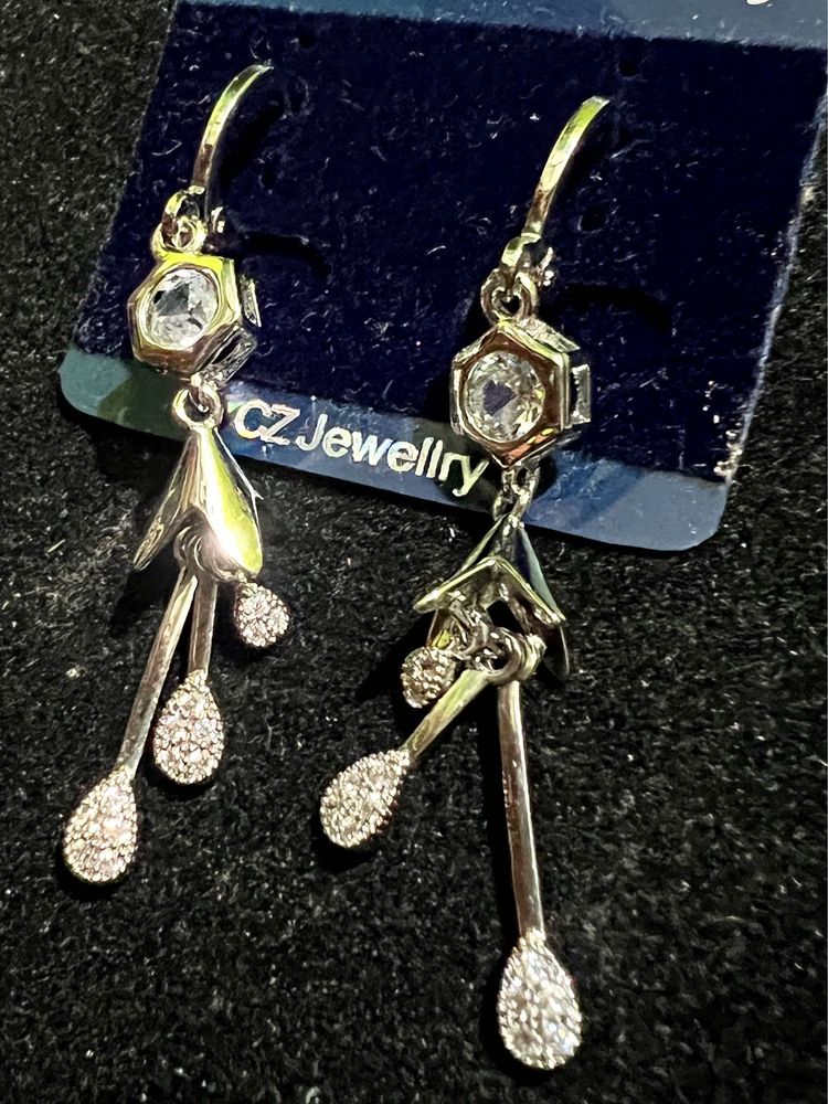 anti-tarnish  Sparkling Dangle Earrings