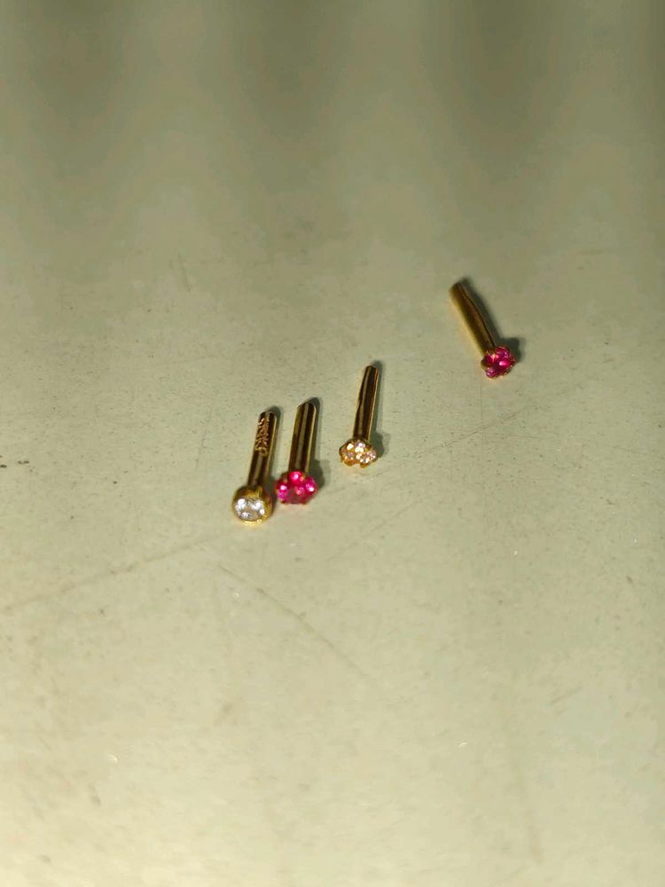 Pure Gold Nose Pin One Piece