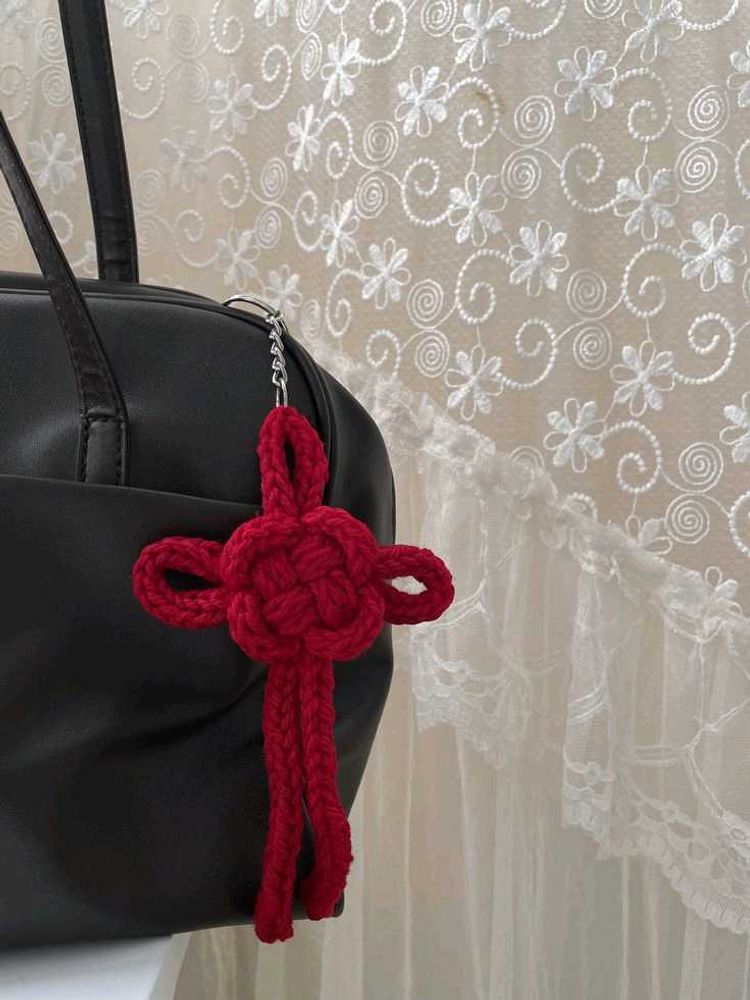 Chinese Red Knotted Keychain Charm