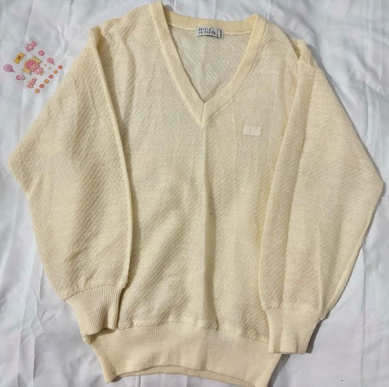 Vintage V-Neck Knit Sweater