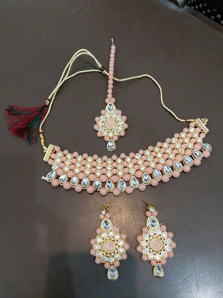 Elegant Pink Jewelry Set