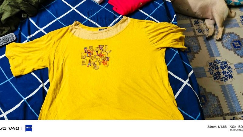 Yellow Graphic Print T-Shirt