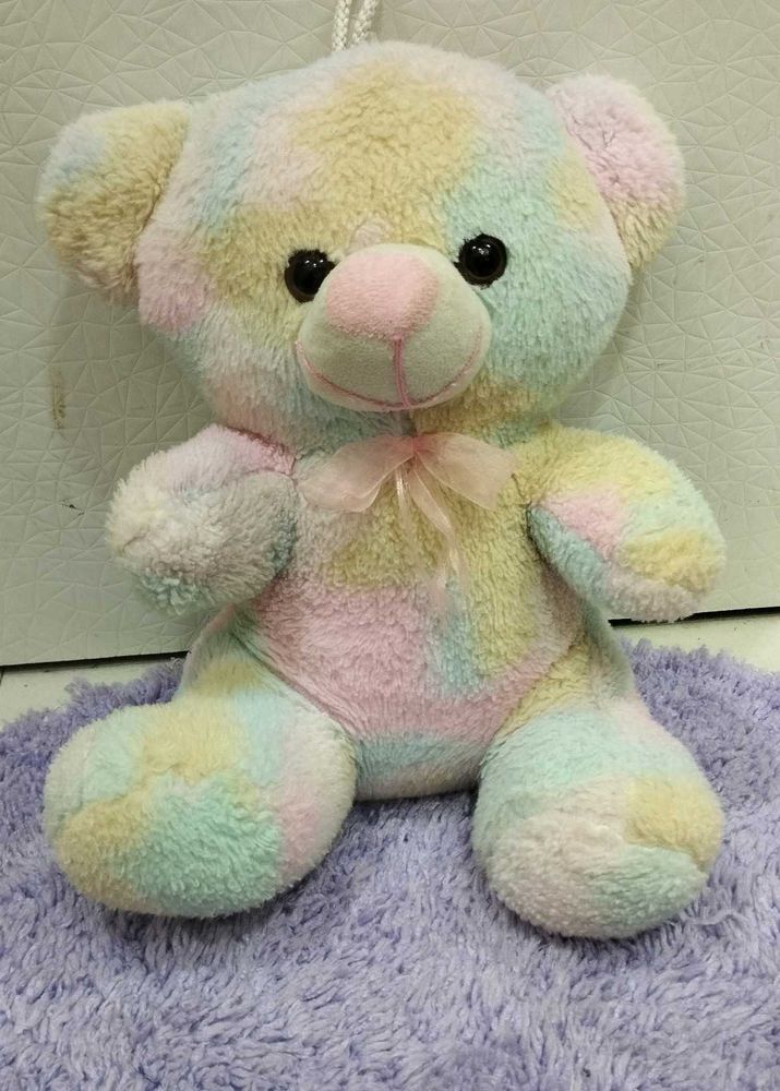 Pastel Tie-Dye Teddy Bear