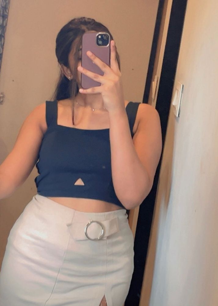 Dark Green Crop Top