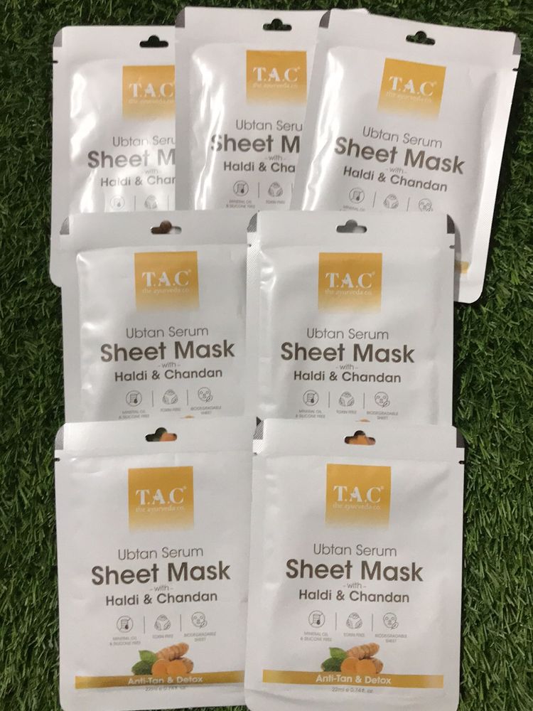 T.A.C Ubtan Serum Sheet Mask Each Price Is 69