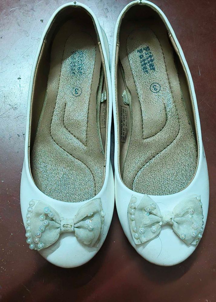 White Ballerina Flats