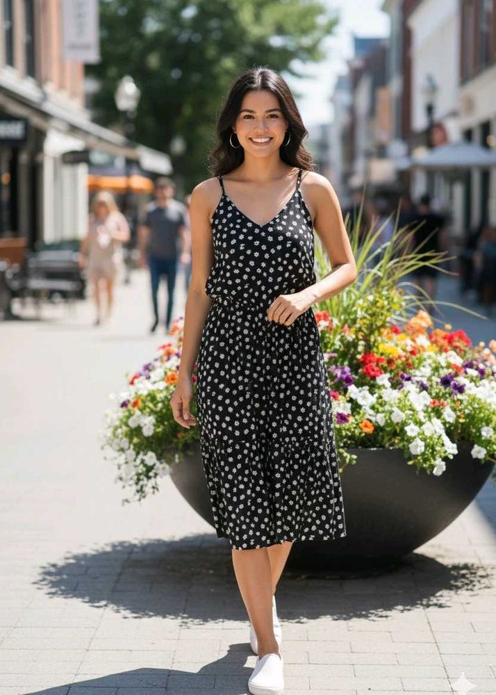 Floral Print Midi Dress