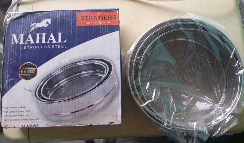 3 Pcs Mahal Stainless Steel Strainers Set