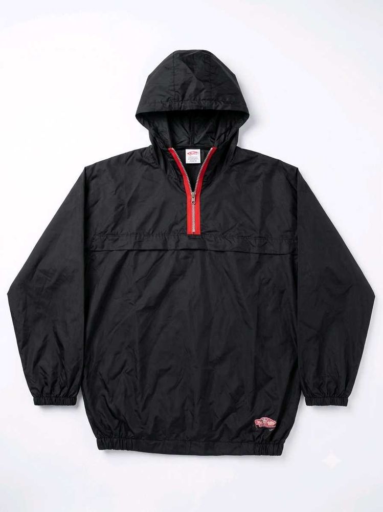 Black Hooded Anorak Jacket waterproof