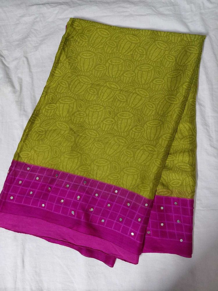 Beautiful Green &amp; Pink Saree