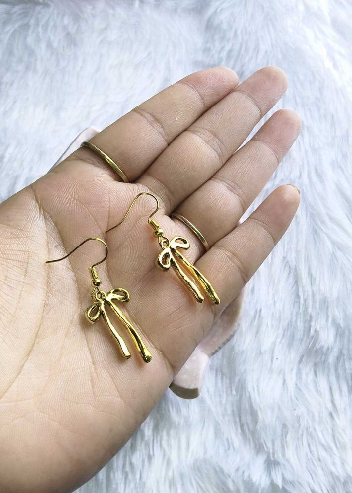 Anti-Tarnish Bow Drop Earrings
