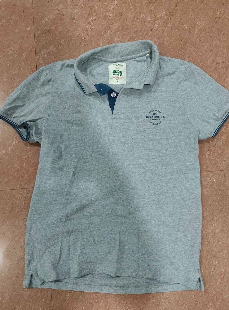 Men's Grey Polo T-Shirt