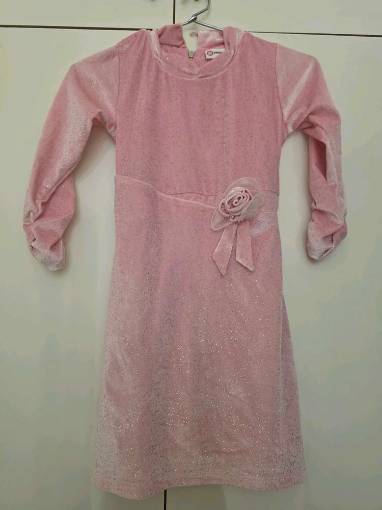 New Sparkly Pink Velvet Dress